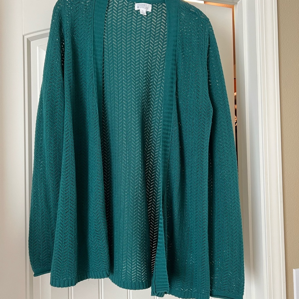 Teal cardigan